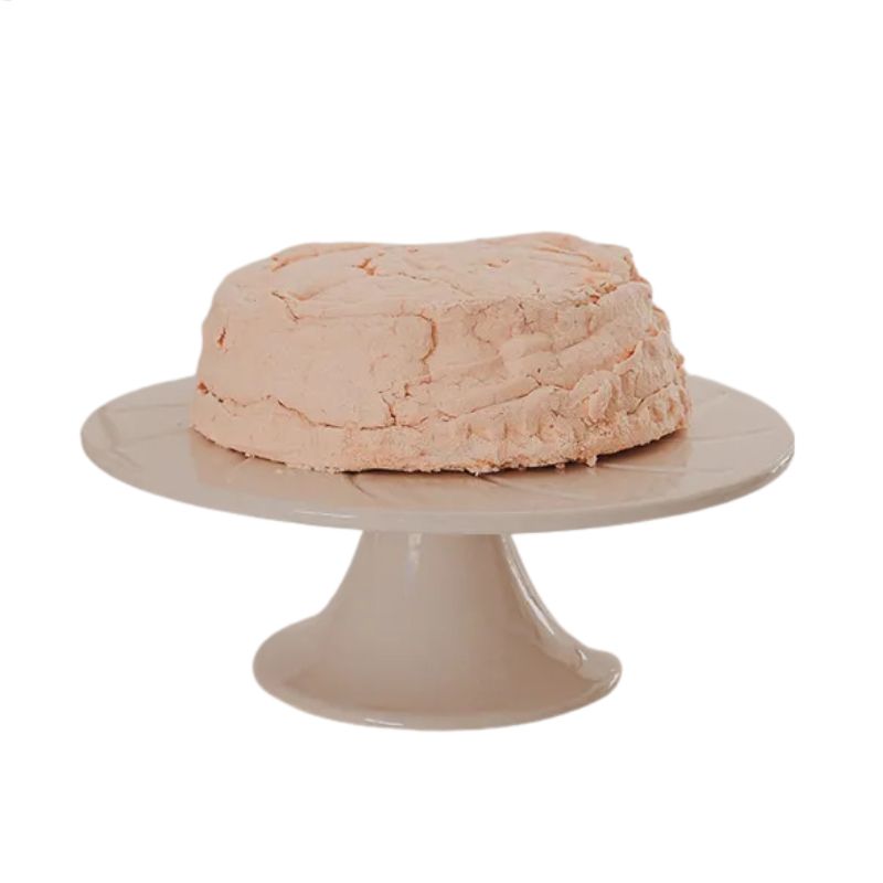 Dishy Enamel Cake Stand - Almond