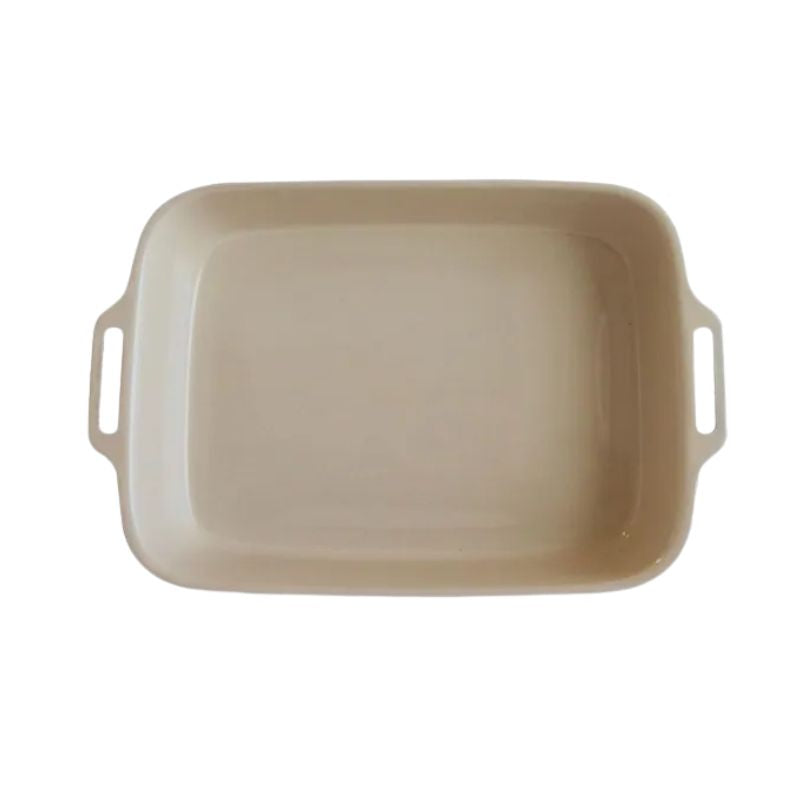 Dishy Enamel Lasagne Pan in Almond shown front on against a white background.