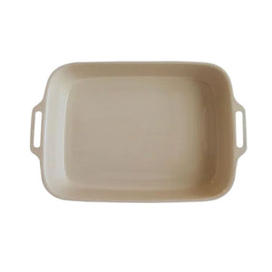 Dishy Enamel Lasagne Pan in Almond shown against a white background.