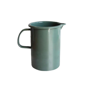 Dishy Enamel Measuring Jug in Tarragon shown against a white background.