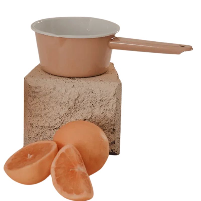 Dishy Enamel Milk Pan - Clay Pink