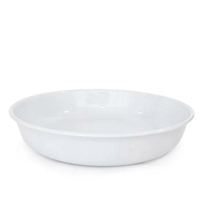 Dishy Enamel Serving Bowl White NZ Kiwi Family Kitchen