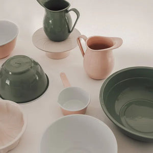 Dishy Enamel - Clay Pink, Almond & Tarragon