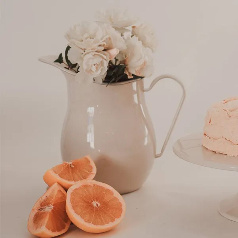 Dishy Enamel Water Pitcher - Almond