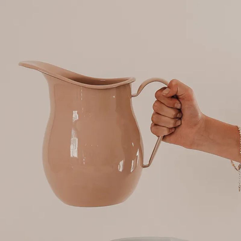 Dishy Enamel Water Pitcher - Clay Pink - NZ