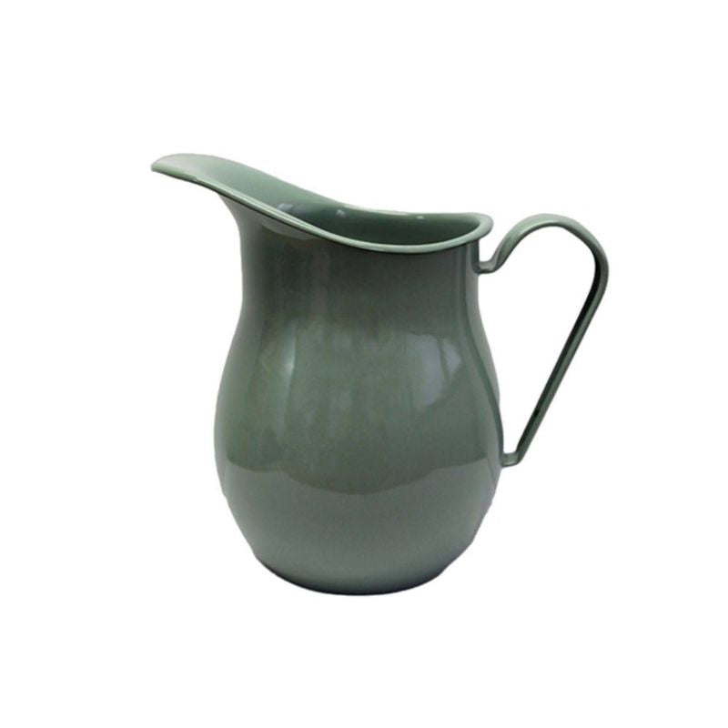 Dishy Enamel Water Pitcher - Tarragon