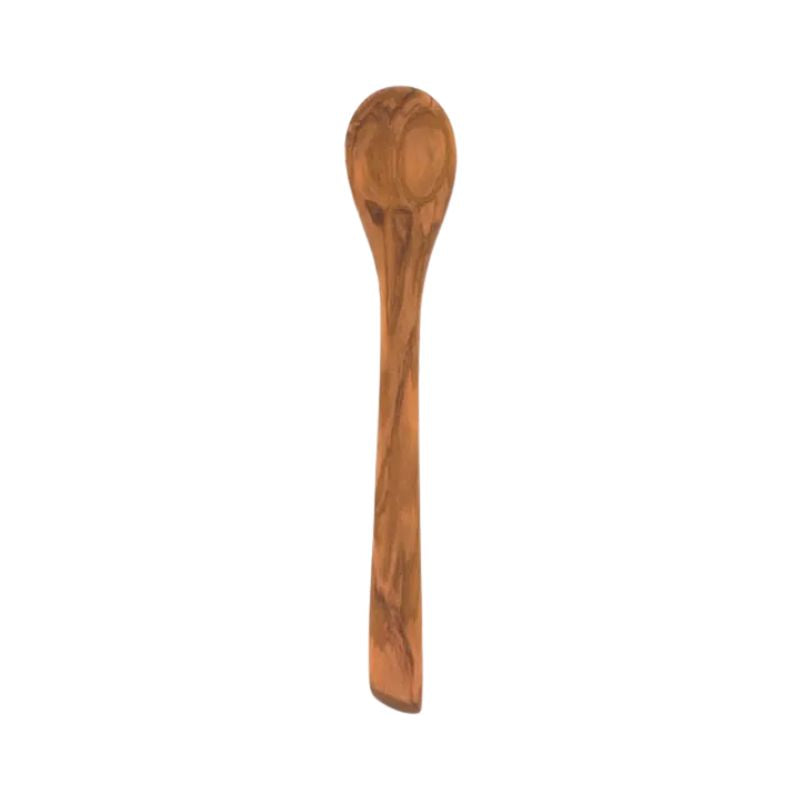 Dishy Olive Wood Jam Spoon against a white background.