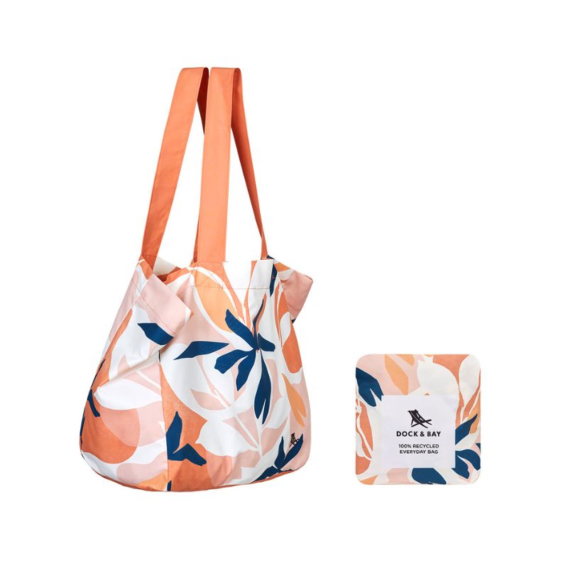 Dock & Bay Foldaway Tote Bag - Terracotta Tropics | NZ