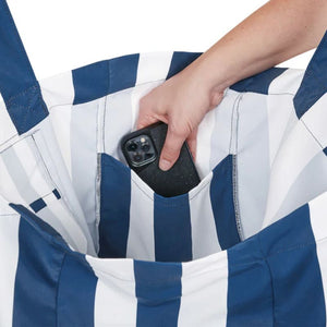 Inside pocket view of the Dock & Bay Foldaway Tote Bay - Whitsunday Blue | NZ