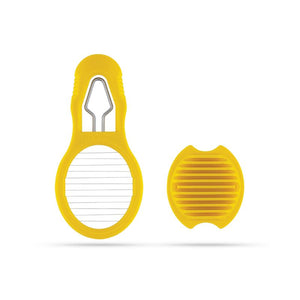 Dreamfarm Eggler with shell cracker, peeling paddle, and egg slicer parts.