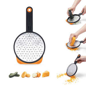 Image of Dreamfarm Ograte grater showing versatility of use - two grating sides and scraper foot | NZ