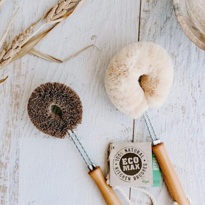 Eco Max Nonstick Pan Dish Brush - sisal fibres for nonstick and delicate surfaces NZ