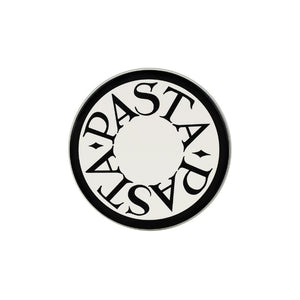 The lid of the Emma Bridgewater Black Toast Spaghetti Pasta Tin shown against a white background.