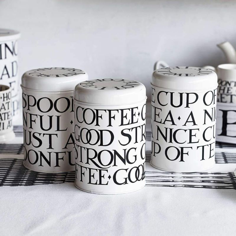 Emma Bridgewater Black Toast Coffee Tea & Sugar Caddies - NZ