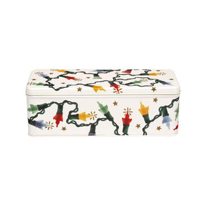 Emma Bridgewater Fairy Lights Rectangular Storage Tin on a white background