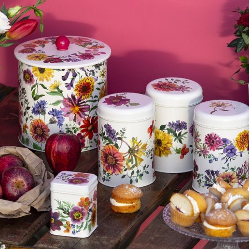Emma Bridgewater Garden Flowers Tin Caddy Set - boxed set of three floral storage tins | NZ