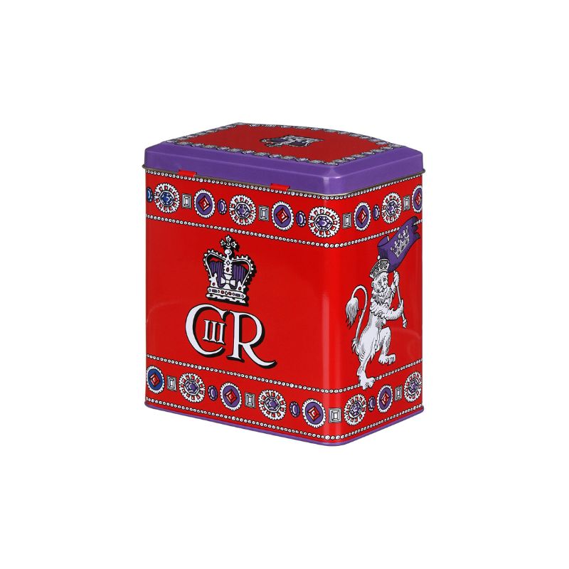 Back view of the Emma Bridgewater God Save The King Tea Caddy