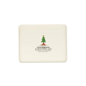 Base of the Emma Bridgewater Happy Christmas Storage Tin with the words Christmas Joy and a Christmas tree.