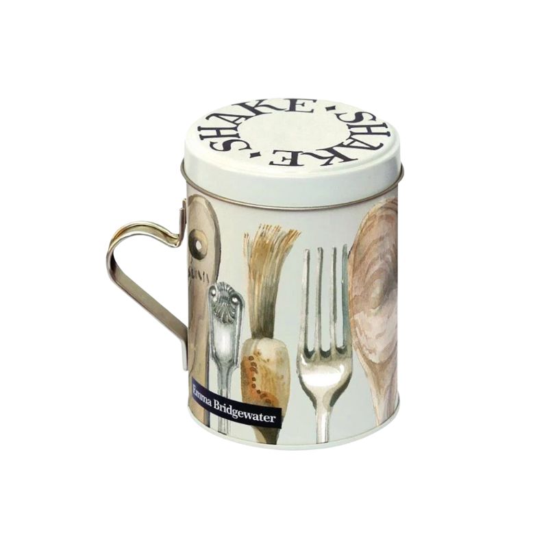 Emma Bridgwater Making & Baking Flour Shaker shown with lid on.
