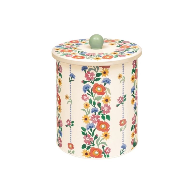 Emma Bridgewater Poppies Biscuit Barrel shown on a white background.