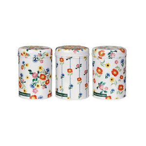 Emma Bridgewater Poppies Tin Caddies set of 3 shown against a white background.