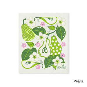 Florence Swedish Dish Cloths in Pear design shown on a white background.