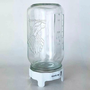 Goodlife sprouting jar with white lid NZ