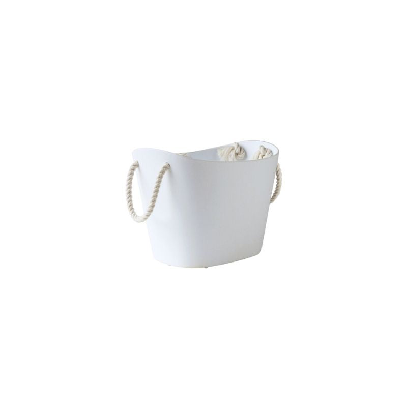 Hachiman Balcolore Storage Basket - White (2 L) - shown on a white background
