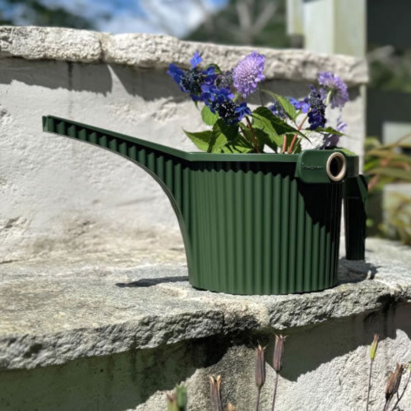 Hachiman Garden Beetle Green Watering Can in 1.5 L size - green plastic water can for indoors or outdoors