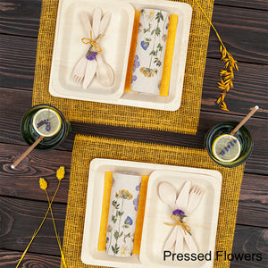 Home Fashion Pressed Flowers Paper Napkins | NZ