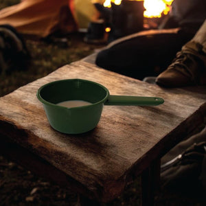 Hunt & Gather Enamel Milk Pan - Hunter Green | NZ