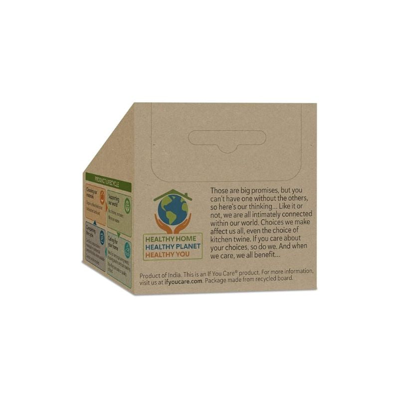 Reverse side of the If You Care Kitchen Twine packaging