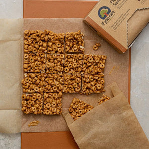 If You Care Sandwich Bag being filled with a slice for an on-the-go option
