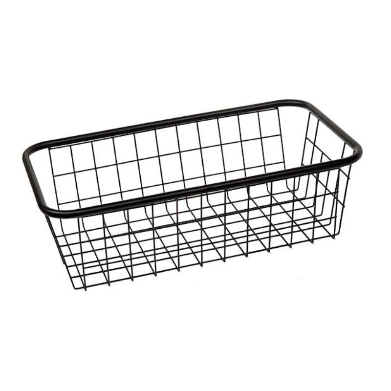 Kate's large black wire basket shown on a white background.