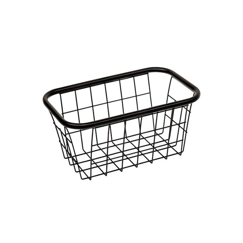 Kate's Small Black Wire Basket shown on a white background.
