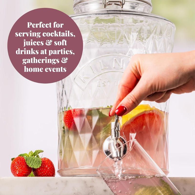 Kilner Diamond Drinks Dispenser - 5L