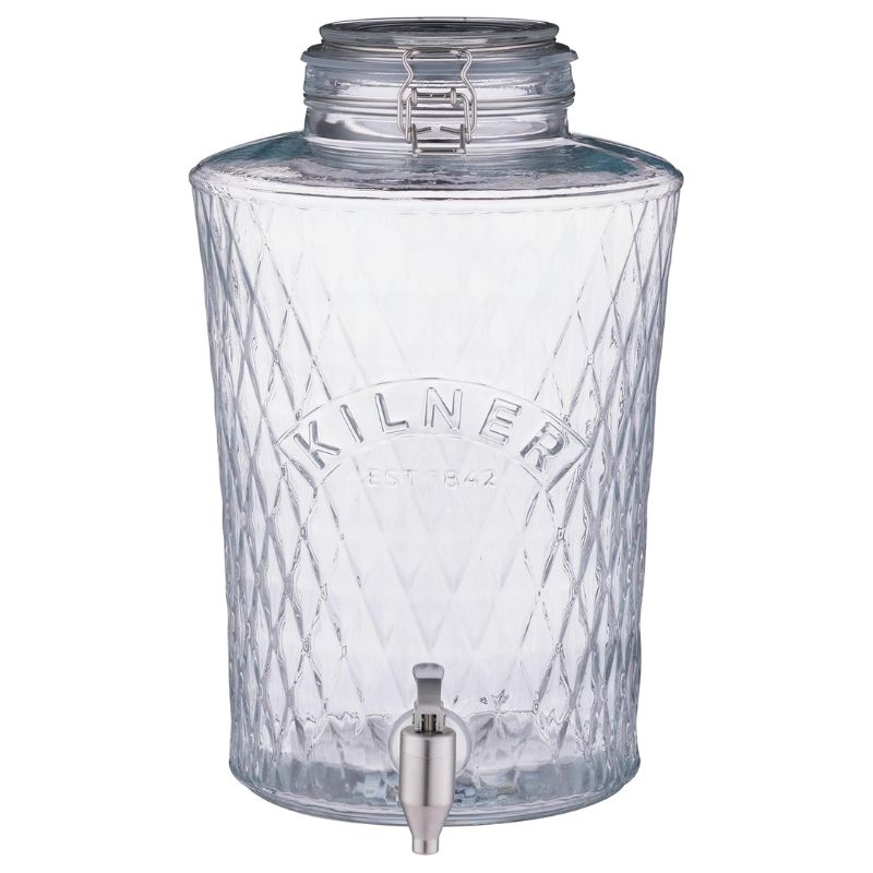 Kilner Diamond Drinks Dispenser - 8L on a white background.
