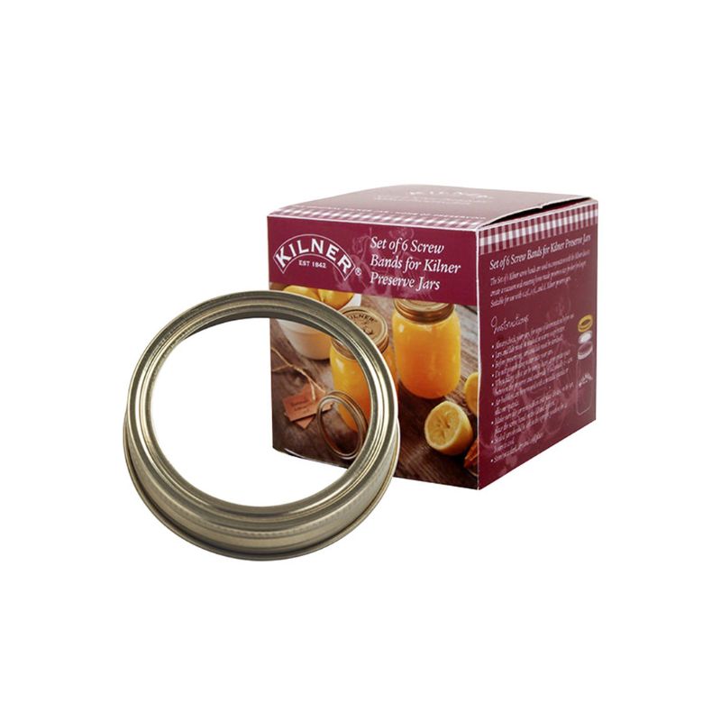 Kilner Genuine Preserve screw band set with packaging on a white background