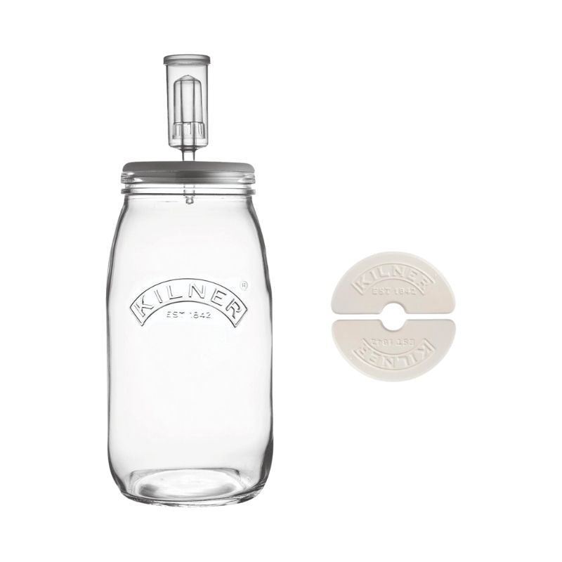 Kilner Glass Fermentation Set in 3L displayed in its retail packaging on a white background