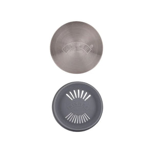 Kilner Kefir Set lids featuring a stainless steel lid and strainer cap, shown against a white background.