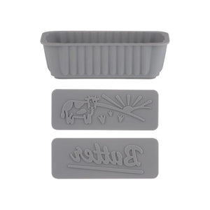 Kilner Silicone Butter Moulds with embossed designs on a white background