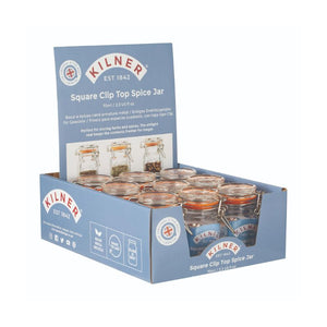 Full pack of Kilner Square Clip Top Spice Jars | NZ