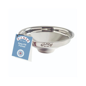 Kilner Stainless Steel Easy Fill Funnel with retail packaging tag.