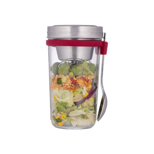 Kilner Wide Mouth Lunch Jar filled with a salad on a white background.