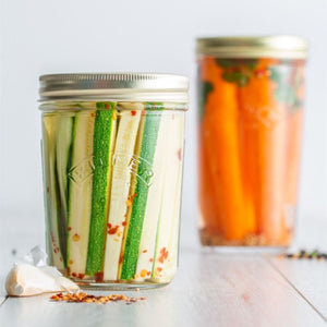 Pickled zucchini in a 350 mL Kilner Wide Mouth Preserve Jar - NZ