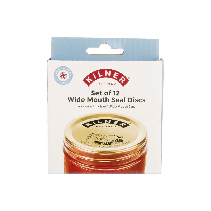 Kilner wide mouth seal discs packaging on a white background