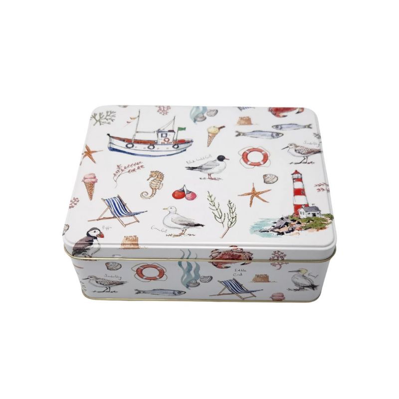 Madeleine Floyd Seaside Biscuit Tin - a lovely seaside scene