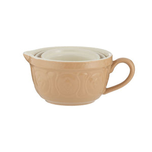 Mason Cash Cane Measuring Cups set of 3 shown stacked against a white background.