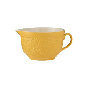 Mason Cash Home To Roost Batter Bowl in yellow shown on a white background.