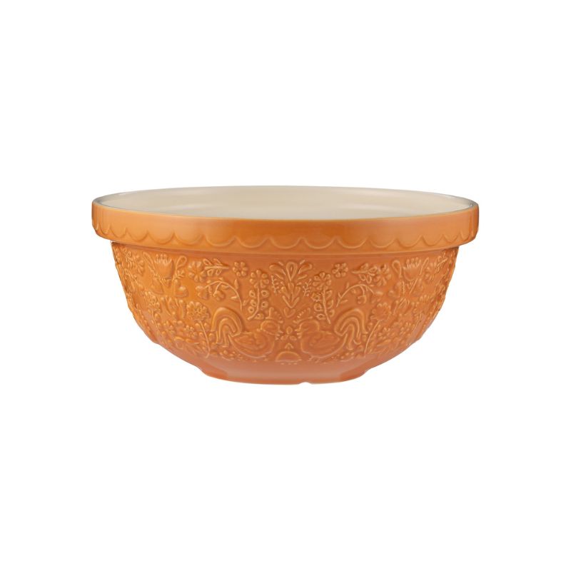Mason Cash Home To Roost Hen Mixing Bowl in Orange (24cm) shown against a white background.